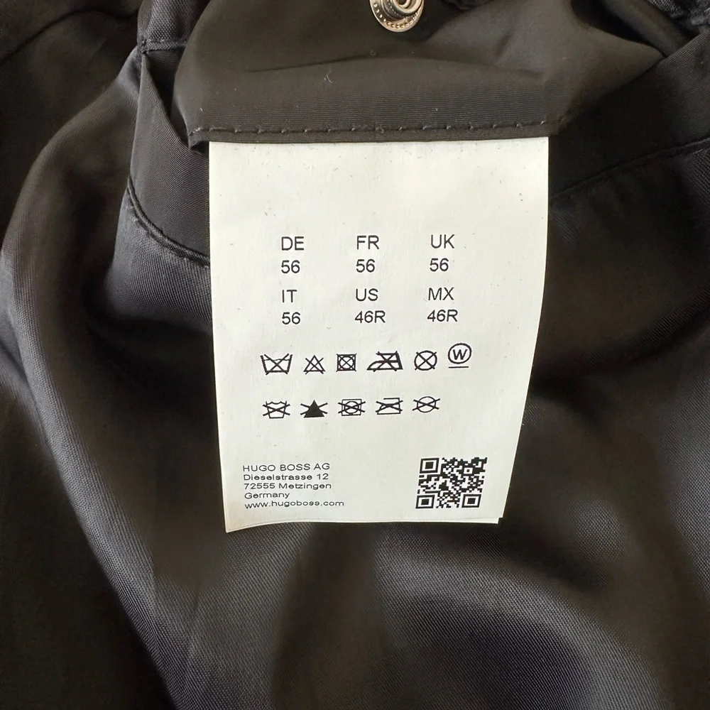 BOSS Orange Hugo Boss Men’s Black Full Zip Lightweight Jacket XL 46R Casual Zip